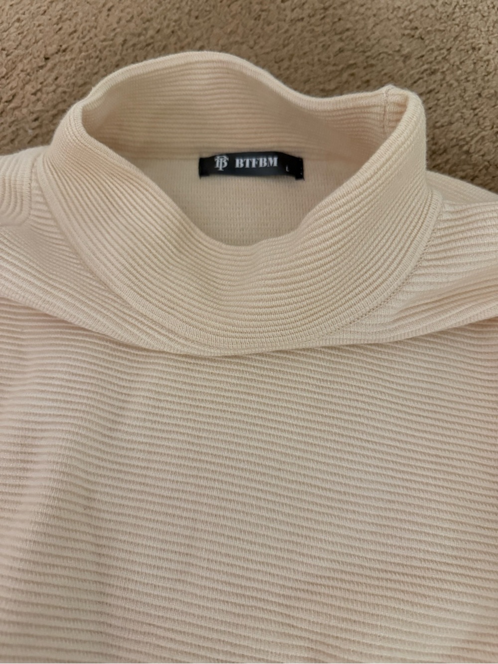 Neutral Ribbed Pullover/Sweater - Picture 2 of 2